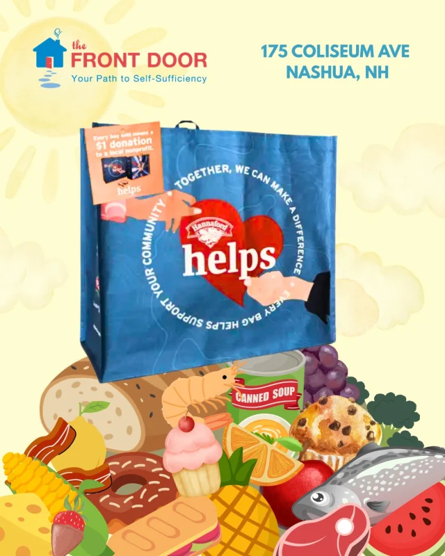The Front Door Agency has been selected as the July charity of choice by Hannaford Helps!☀️

This means that every $2.50 reusable Community Bag sold during July at their Nashua location will result in $1 given back to us. 

Support our community and up your grocery game at the same time!

175 Coliseum Ave, Nashua NH

#HannafordFightHunger #OurCommunity #FrontDoorAgency #nonprofit #endhomelessness