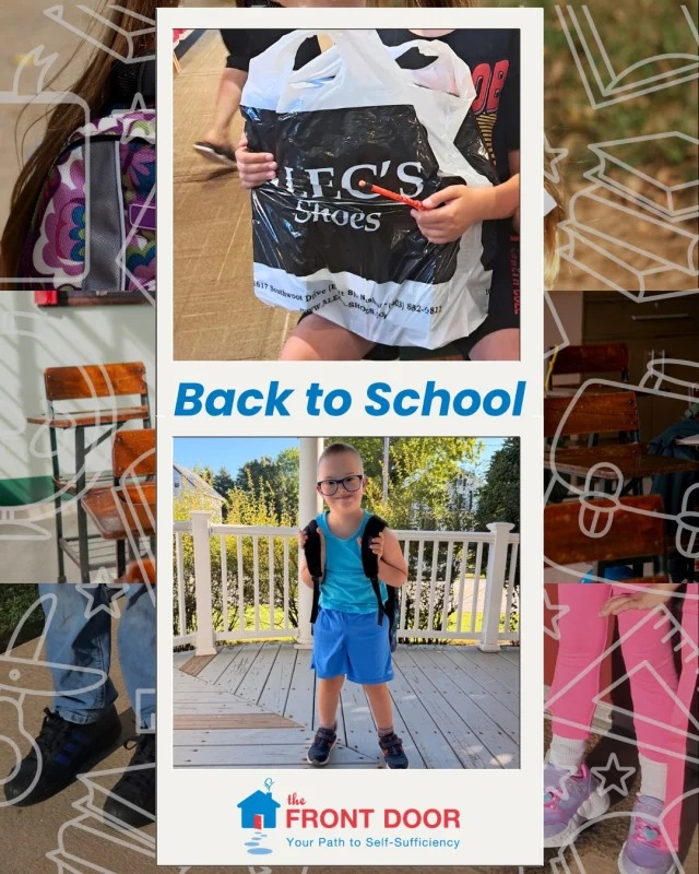As we enter the back to school season, we're grateful for the support of two incredible community partners!

A heartfelt thank you to the Amherst Jr. Women's Club for helping children at Front Door Agency receive new shoes through Alec's Shoes, and to @nashua.soup.kitchen.shelter for providing backpacks!

Thank you for investing in the children and families we serve. 💙 

#BackToSchool #FrontDoorAgency #CommunitySupport