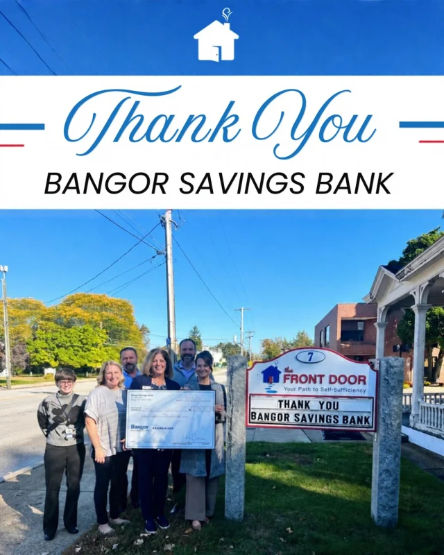 Thank you to Bangor Savings Bank for their generous grant award to Front Door Agency! Community partnerships like this make a lasting difference in helping us continue to create pathways to housing stability and self-sufficiency.These funds will directly support the installation of new furniture in the Mary’s House community room, helping create a welcoming space where residents can gather, build connections, and access support💙To learn more about Mary’s House and how you can support our housing programs, visit the link in our bio📱#FrontDoorAgency #GreaterNashua #Nonprofit #Community